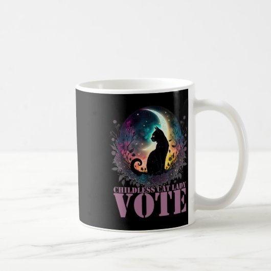 Kinderloze Cat Lady Vote Koffiemok (Rechts)
