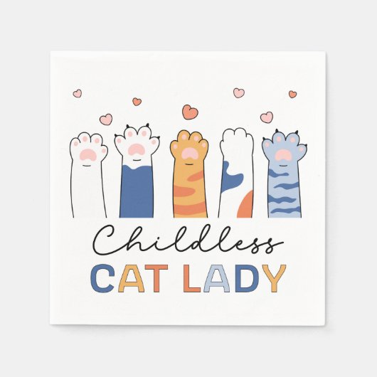 Kinderloze Cat Lady Voting Kamala Harris President Servet (Voorkant)