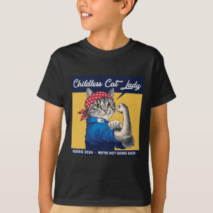 Kinderloze Cat Lady We gaan niet terug naar Kamala T-shirt