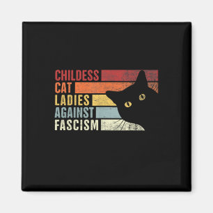 Kinderloze Cat Vrouwen Tegen Fascisme Cat Feminist Magneet