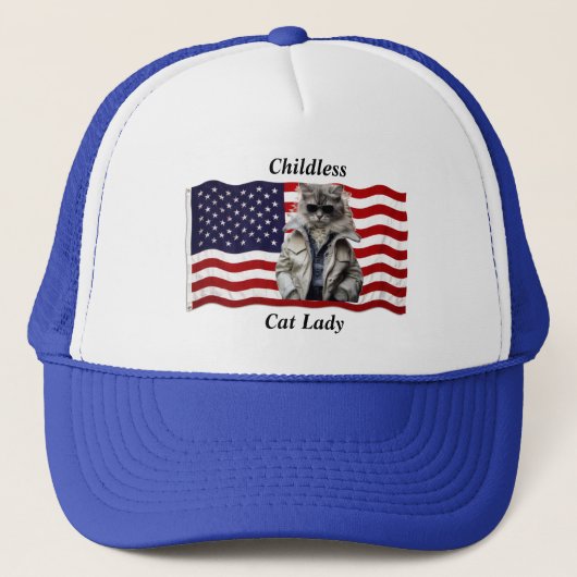 Kinderloze Catlady Trucker Pet (Voorkant)