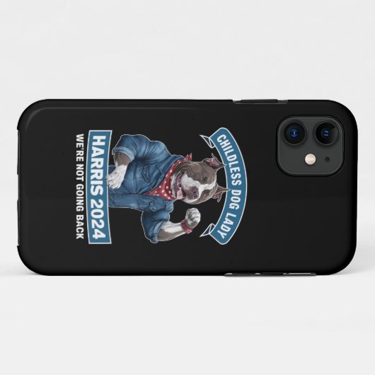 Kinderloze Dog Lady stemt Kamala-verkiezing 2024 Case-Mate iPhone Case (Achterkant (horizontaal))