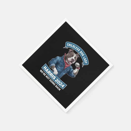 Kinderloze Dog Lady stemt Kamala-verkiezing 2024 Servet (Hoek)