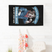 Kinderloze Dog Lady stemt Kamala-verkiezing 2024 Spandoek (Insitu)