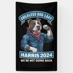 Kinderloze Dog Lady stemt Kamala-verkiezing 2024 Spandoek