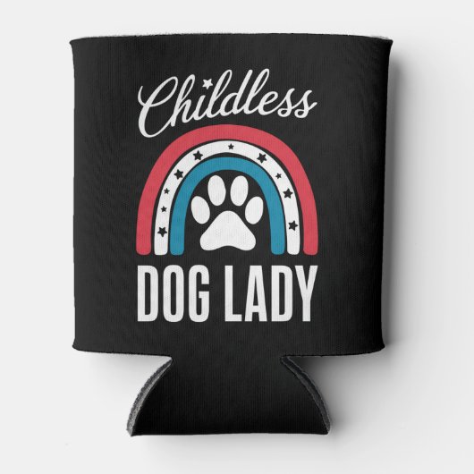 Kinderloze Dog Lady Verkiezingsstem 2024 Rainbow U Blikjeskoeler (Voorkant)