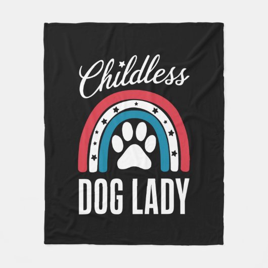 Kinderloze Dog Lady Verkiezingsstem 2024 Rainbow U Fleece Deken (Voorkant)