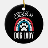 Kinderloze Dog Lady Verkiezingsstem 2024 Rainbow U Keramisch Ornament (Voorkant)