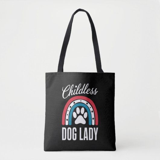 Kinderloze Dog Lady Verkiezingsstem 2024 Rainbow U Tote Bag (Voorkant)