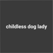 Kinderloze hond dame minimalistisch modern grappig sticker (Voorkant)