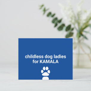 Kinderloze hond dames voor Kamala fun hond poot bl Briefkaart