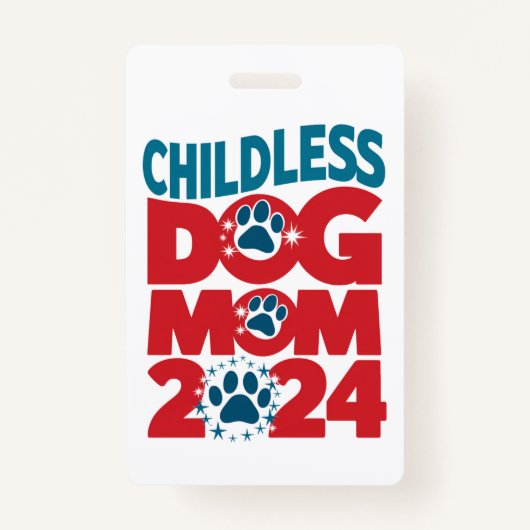 Kinderloze Hond Moeder Hond Dame Stemmende Patriot Badge (Voorkant)