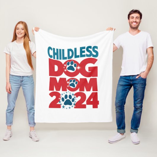 Kinderloze Hond Moeder Hond Dame Stemmende Patriot Fleece Deken (In situ)