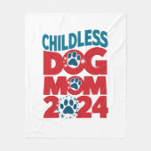 Kinderloze Hond Moeder Hond Dame Stemmende Patriot Fleece Deken (Voorkant)