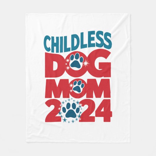 Kinderloze Hond Moeder Hond Dame Stemmende Patriot Fleece Deken (Voorkant)