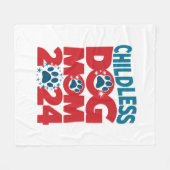 Kinderloze Hond Moeder Hond Dame Stemmende Patriot Fleece Deken (Voorkant (Horizontaal))