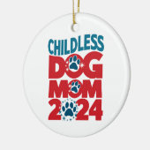 Kinderloze Hond Moeder Hond Dame Stemmende Patriot Keramisch Ornament (Links)