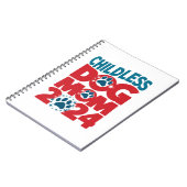 Kinderloze Hond Moeder Hond Dame Stemmende Patriot Notitieboek (Linkerzijde)