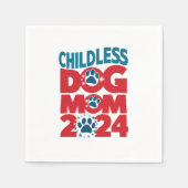 Kinderloze Hond Moeder Hond Dame Stemmende Patriot Servet (Voorkant)