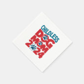 Kinderloze Hond Moeder Hond Dame Stemmende Patriot Servet (Hoek)