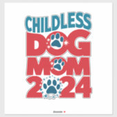 Kinderloze Hond Moeder Hond Dame Stemmende Patriot Sticker (Vel)