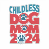 Kinderloze Hond Moeder Hond Dame Stemmende Patriot Sticker (Voorkant)