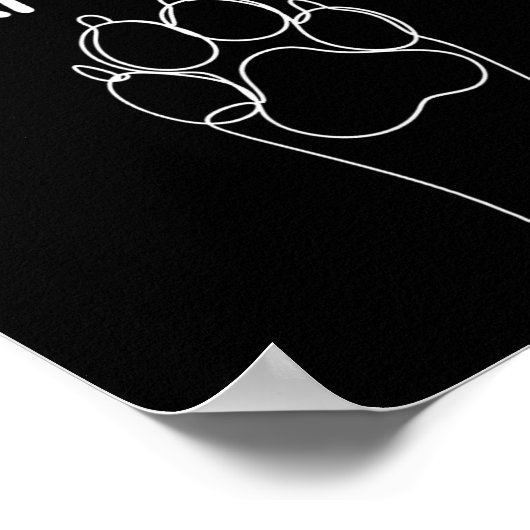 Kinderloze hondendame stemt Kamala-Harris 2024 3 Poster (Hoek)