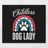 Kinderloze Hondendame Verkiezingsstem 2024 Regenbo Bier Etiket (Enkel label)