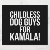 Kinderloze hondenjongens voor Kamala 2024 Stem Har Bier Etiket (Enkel label)