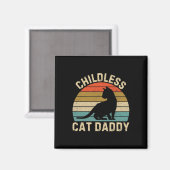 Kinderloze kat Daddy 2024 1 Magneet (Voorkant / Achterkant)