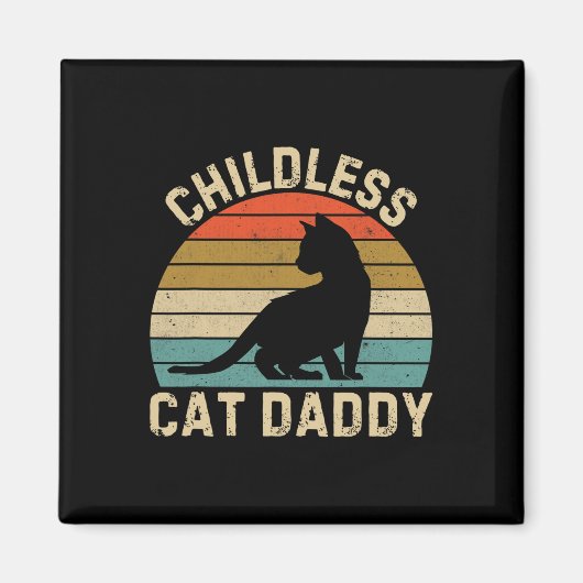 Kinderloze kat Daddy 2024 1 Magneet (Voorkant)