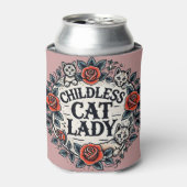kinderloze kat dame blikjeskoeler (Blikje Voorkant)