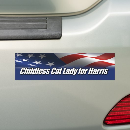 kinderloze kat dame bumpersticker (Op auto)