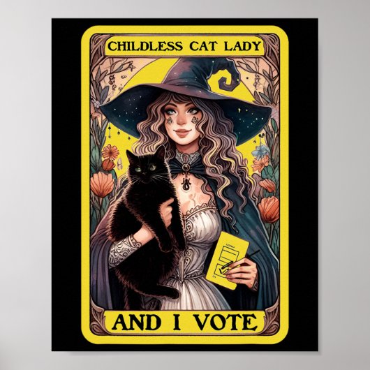 Kinderloze Kat Dame En Ik Stem Poster (Voorkant)