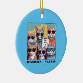 Kinderloze kat dame kinderloze kat dames voor Kama Keramisch Ornament (Rechts)