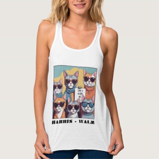 Kinderloze kat dame kinderloze kat dames voor Kama Tanktop (Voorkant)