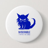 kinderloze kat dame ronde button 7,6 cm (Voorkant)