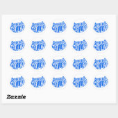 kinderloze kat dame ronde sticker (Vel)