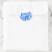 kinderloze kat dame ronde sticker (Tas)
