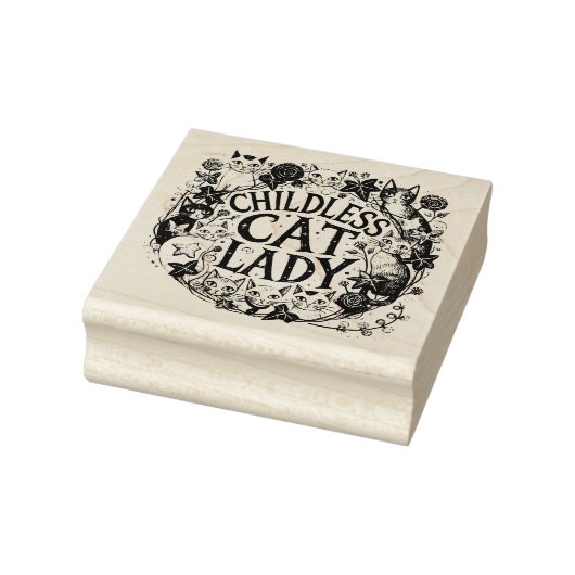 kinderloze kat dame rubberstempel (Stempel)