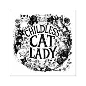kinderloze kat dame rubberstempel (Afrduk)
