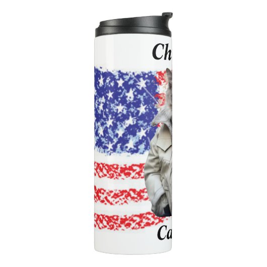 kinderloze kat dame thermosbeker (Gedraaid links)