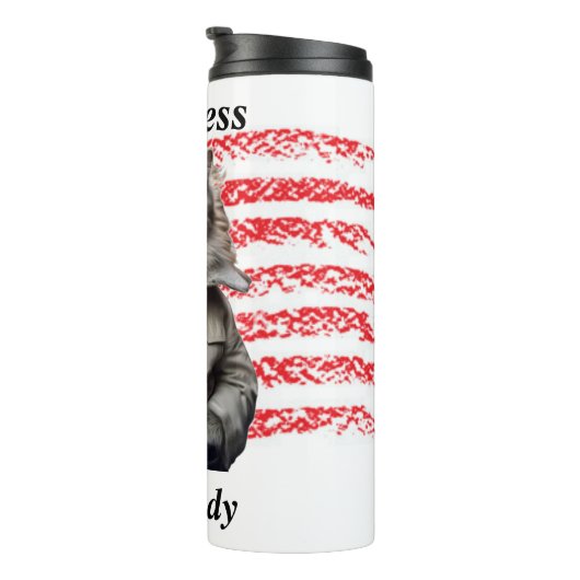 kinderloze kat dame thermosbeker (Geroteerd rechts)