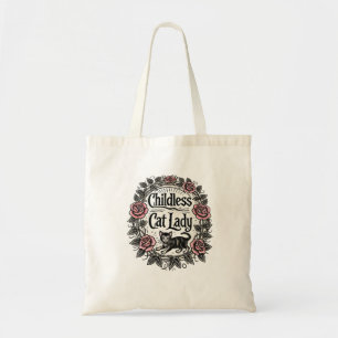 kinderloze kat dame tote bag