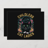 Kinderloze Kat Dames 2024 Feminist Briefkaart (Voorkant / Achterkant)
