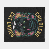 Kinderloze Kat Dames 2024 Feminist Fleece Deken (Voorkant (Horizontaal))