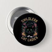 Kinderloze Kat Dames 2024 Feminist Ronde Button 7,6 Cm (Voorkant /achterkant)