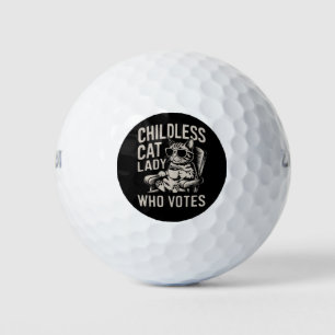 Kinderloze Kat Dames 2024 Verkiezing Stem Kamala Golfballen