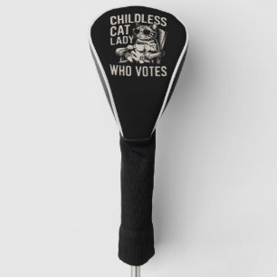 Kinderloze Kat Dames 2024 Verkiezing Stem Kamala Golfheadcover