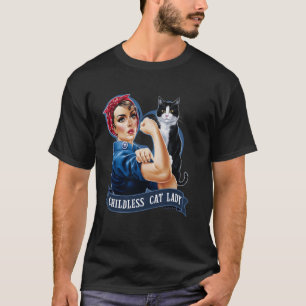 Kinderloze Kat Dames Design Rosie de Klinknagel T-shirt